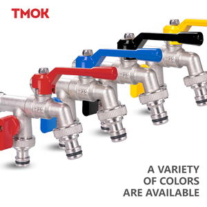 <span class=keywords><strong>Robinet</strong></span> à bille en laiton TMOK OEM personnalisable 1/2" PN16 à <span class=keywords><strong>double</strong></span> sortie pour machine à laver, idéal pour l'extérieur et le jardin - Product Image 4