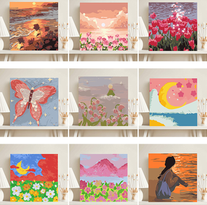 Matériaux recyclables écologiques, peinture par numéros, portrait de femme élégante, 40x50cm, toile en coton et polyester DIY pour salon - Product Image 5