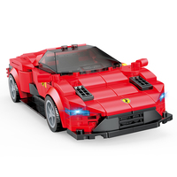 Cadeau d'anniversaire pour enfants COGO, voiture de course technique, blocs de construction, jouets de voiture de sport