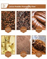 Zhengzhou fabrikant 500 kg capaciteit cacaomassa poedermaker verwerkingsmachines voor het verwerken van cacaoboter en -poeder