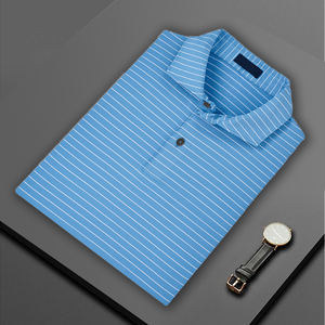 Meilleur Prix Bonne Qualité Séchage Rapide Slim Fit Broderie Vintage Stripe Print logo Personnaliser Polo t-shirt pour Hommes - Product Image 2