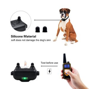 Su Geçirmez Şarj Edilebilir Titreşimli Köpek Havlama Önleyici Elektrik Şok Eğitim Uzaktan Kumandalı Evcil Hayvan Köpek Eğitim Tasmaları - Product Image 4