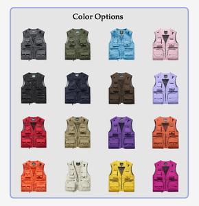 Gilet da pesca multitasche in rete da uomo, senza maniche, stile cargo, per fotografia, escursionismo, safari, viaggi, giornalismo - Product Image 3