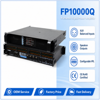 Amplificateur de puissance professionnel MALOX Classe TD en métal FP1000Q 8 ohms 4 ohms en pont 8 canaux pour sonorisation 4x2350W en aluminium