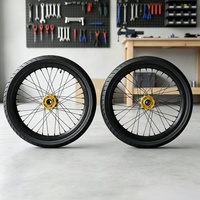 Kit de roues Supermoto KYZ Sur-Ron Light Bee X 17 pouces, jantes à rayons en alliage CNC 70/90-17 90/80-17, kit de conversion complet pour vélo électrique tout-terrain