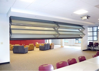 Système de cloisons murales, cloisons automatiques rétractables verticalement en verre, aéroport, mobilier de bureau vertical pliable électrique, moderne