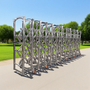 Xgy mở rộng kim loại hàng rào Hợp kim nhôm di động di động đóng mở hàng rào có thể thu vào gấp cổng rào cản để sử dụng an toàn - Product Image 1