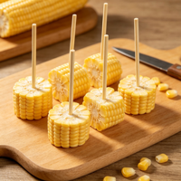 Brochettes jetables en bambou rond naturel imprimées sur mesure, longueur personnalisable pour la restauration et la grillade