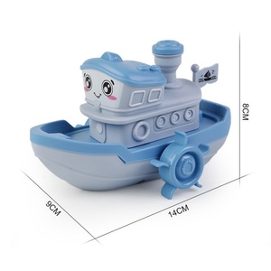 Promotional <b>Toys</b> Children Gift <b>Swimming</b> Bath Cute Wind Clockwork Ship DIY Assemble Plastic Water Play Surprise Spring Boats - Product Image 6