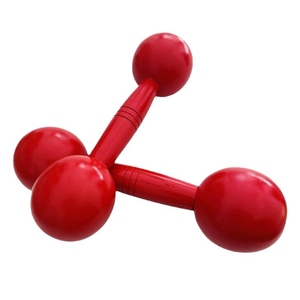 Mancuernas de madera lacada con cabeza redonda al por mayor para gimnasia infantil y accesorios de danza, fitness para jardín de infantes - Product Image 1