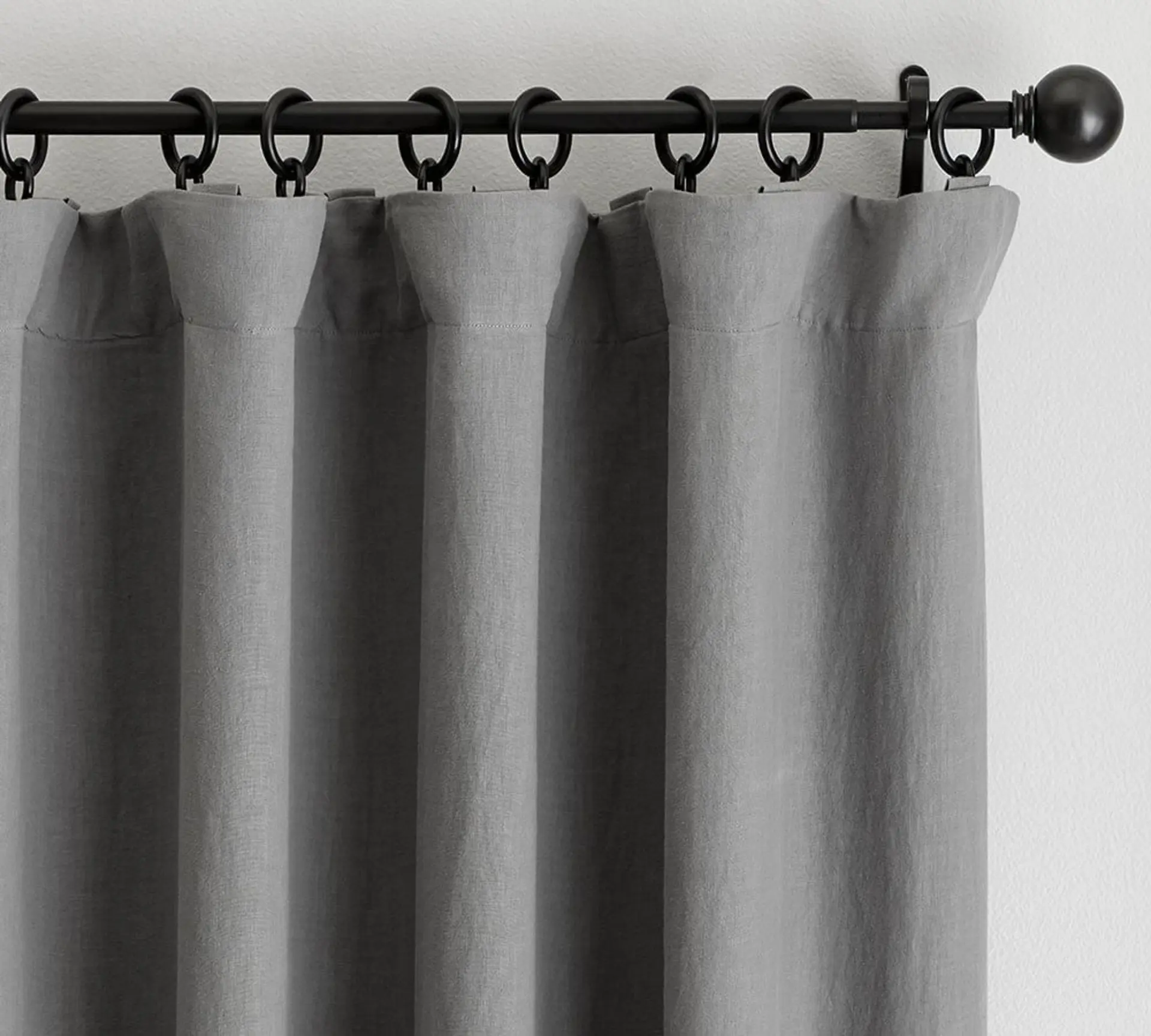 カスタマイズされたクラシックスタイルのソリッドリネン-リビングルームとベッドルーム用のコットンカーテンブラックアウトカーテン