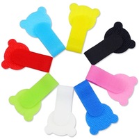 Attaches-câbles auto-adhésifs en nylon Bear, réutilisables et durables, avec boucles Velcro réglables, pour organiser les cordons de bureau, de salle de bain et de cuisine