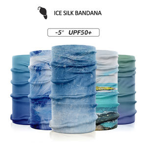 UPF50 ghiaccio di raffreddamento traspirante senza cuciture Multi-funzionale seta ghiaccio ghetta sport all'aperto Bandana sciarpa più calda per il ciclismo - Product Image 1