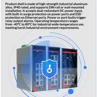 Switch Industrial Gestionado L2 para Riel DIN, 8 Puertos Gigabit, 2 Fibra SC, SNMP, Web, ERPS, RSTP, Sin Ventilador, Amplio Voltaje 40-80C