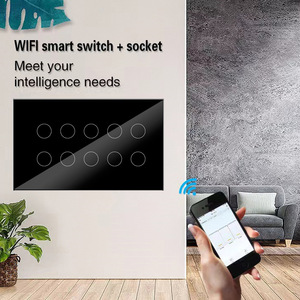 YIERYI Wifi Zigbee 8 10 12 Gang Panel de luz de cristal Tuya pared táctil Wifi interruptor inteligente 8 Gang para <span class=keywords><strong>Amazon</strong></span> <span class=keywords><strong>Alexa</strong></span> <span class=keywords><strong>Google</strong></span> <span class=keywords><strong>Home</strong></span> - Product Image 5