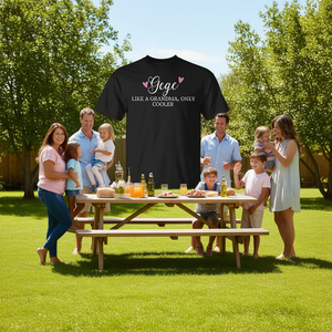 T-shirt Gege à manches courtes, col rond, impression numérique, unisexe, pour adultes, cadeau pour réunion de famille - Product Image 3