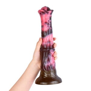 Animal Fantasy Horse Shaped Liquid Silicone PVC <b>Dildo</b> Long Soft Penis Sex Toy for Woman Man Couple for Vagina Massage Anal Plug - Product Image 1
