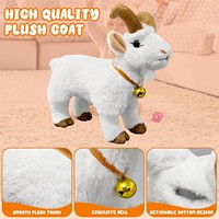 Jouet en peluche amusant en forme de chèvre avec clochette, personnalisable, fonction ODM pour amis
