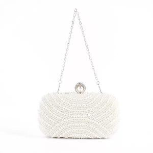 Pochette haut de gamme élégante irisée perle plissée conception soirée sac pour femme pour la fête Date Walk - Product Image 2