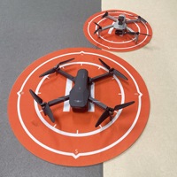 Bantalan pendaratan lipat cepat kedap Air tepi reflektif Helipad plastik untuk Mavic 3/Air 2S/Mini 4 Pro