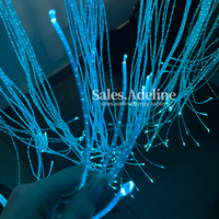 Lumière interactive en fibre optique en forme de méduse, cascade sensorielle RGB pour enfants et salles adaptées aux besoins spéciaux