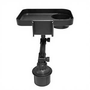 MEILLEURE VENTE Plateau de voiture portable en ABS avec porte-gobelet et support de téléphone, plateau de rangement pour console centrale - Product Image 2
