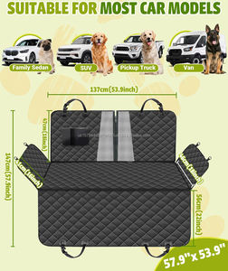 Housse de siège auto pour chien avec ceinture de sécurité, hamac de protection imperméable pour chien, housse de siège durable pour animaux de compagnie pour siège arrière, anti-rayures et antidérapante - Product Image 5