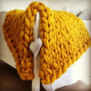 Popular Nature Chunky Knit Throw Heavy Super Soft Hecho a mano Cozy Manta de punto ponderada