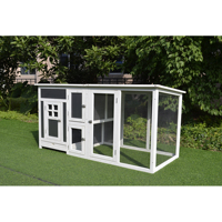 XPT041 poulailler moderne gris en bois pour animaux de compagnie maison de ferme en plein air énorme course de poulet pour animaux de compagnie