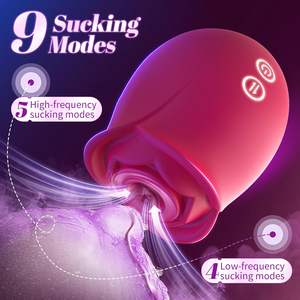 Rose Dildo Vibrator Verbesserte Spielzeug für Erwachsene 12 Vibrations modi Frauen Klitoris Nippel Sauger G-Punkt Vibratoren Frau Paare Adult Sex - Product Image 2