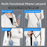 Lanière universelle en nylon pour téléphone portable, sangle de cou réglable en polyester, chaîne de charme, bandoulière compatible avec les smartphones complets