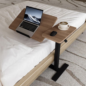 <span class=keywords><strong>Table</strong></span> de chevet mobile en MDF avec roulettes, réglable en hauteur par vérin hydraulique, pour lit d'hôpital, support d'ordinateur portable médical, bureau roulant pour hôpital et domicile - Product Image 1