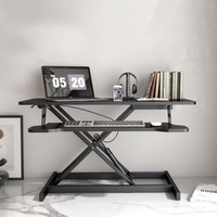 Bureau de travail portable pliable et réglable en hauteur, table élévatrice pneumatique pour se tenir assis ou debout