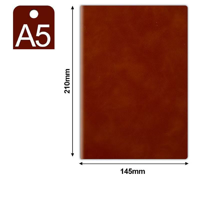 Cuir PU souple rouge A5