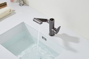 Thiết bị vệ sinh cao cấp nhiệt độ màn hình hiển thị lavabo thông minh 360 độ phòng tắm Brass sàn gắn dẫn lưu vực bồn rửa vòi tap - Product Image 4