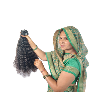 Extensiones de Cabello Humano Remy Indio 100% Natural Negro para Mujer, Doble Trama a Máquina, Cutícula Alineada, 100g, Tejido y con Clip - Product Image 1