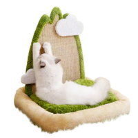 Arbres à chat écologiques très vendus, grattoir durable en bois pour chat avec lit, sisal anti-déchirure non pelucheux