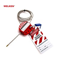 BD-8416 6mm Durchmesser Vinyl-beschichtet Einstellbare Kabel Lockout-Gerät mit Custom ize Edelstahl-Kabel