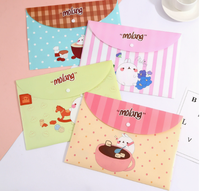 Estuche Escolar para Papelería, Diseño de Gato de Dibujos Animados, Impresión Digital, Portátil, PVC, Tamaño A4, Bolsa para Documentos Infantil, Personalizable con Marca