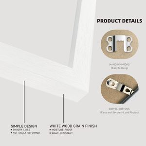 HOMCO Wholesale MDF Picture <strong>Frames</strong> 3 Colors Modern <strong>Square</strong> with Mat Customized Photo <strong>Frame</strong> for Home Decorative - Product Image 4