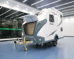 Tamanho personalizado móvel confortável na estrada van mini casa reboque viagem camper caravan