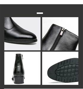 Bottines Chelsea pour homme de conception italienne, à enfiler, pour le bureau, automne, hiver, été, cuir de qualité, légères et confortables - Product Image 5