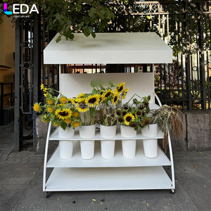 LEDA Soporte Moderno de Metal para Exhibición de Flores, Soporte para Plantas, Estante Escalonado para Interiores y Exteriores, Decoración para Bodas y Fiestas - Product Image 1