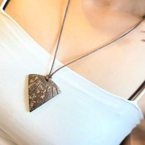Ethnic Style Recycled Coconut Shell Necklace Handcrafted Ethnic Jewelry Collection Coconut Shell Pendant Originating Indonesia - Product Image 4