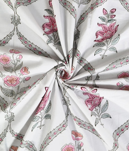 Parure de lit en coton imprimé à la main, motif floral Jaipur, style bohème indien, faite à la main, avec housses de coussin, pour usage domestique, toutes saisons - Product Image 6