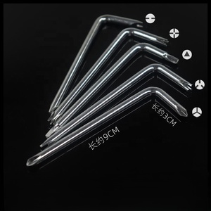 JIENT DIY Set di 9 Mini Utensili Elettroplaccati a Doppia Testa 45 #   Set di <span class=keywords><strong>Cacciaviti</strong></span> con Manico in Acciaio, Chiavi Esagonali Allen, Utensile Resistente con Garanzia di 3 Anni - Product Image 3