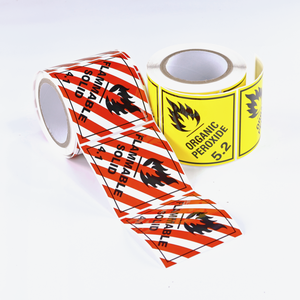 Etiquetas de Peligro Personalizadas Directas de Fábrica - Sólido Inflamable <span class=keywords><strong>4.1</strong></span> y Peróxido Orgánico 5.2 para Mercancías Peligrosas - Product Image 6