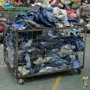 Vente en gros de déchets textiles jeans vêtements d'occasion vêtements vintage premium de seconde main jeans - Product Image 2