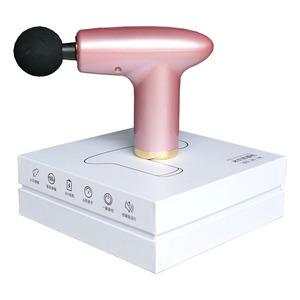 Pistola de Masaje Vibratoria Relajante, Masajeador Muscular con 12 Niveles de Velocidad, Motor sin Escobillas, Recargable por USB, Color Durazno, para Uso Doméstico - Product Image 3