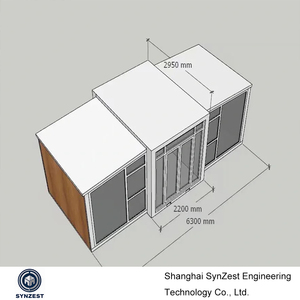 Maison préfabriquée moderne en conteneur pliable, 56 mètres carrés de surface habitable, L9000*W6200*H2480mm, appartement extérieur - Product Image 3
